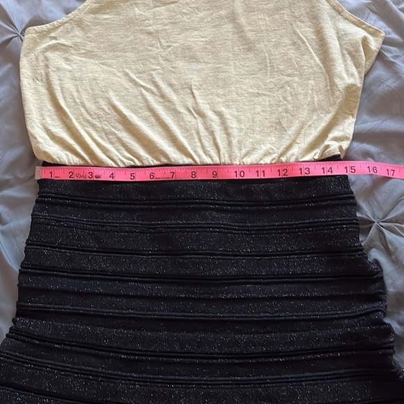 Chelsea & Violet Black Knit Bodycon Racerback Tank Fit & Flare Dress - Picture 5 of 8